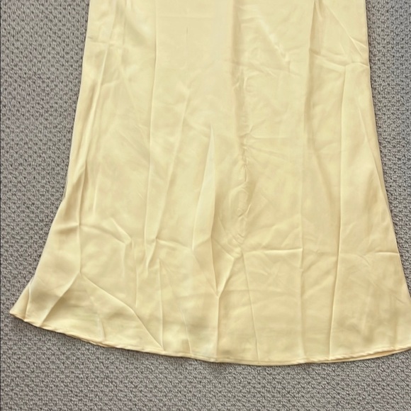 Elegant Butter Yellow Lace Trim Dress - Picture 3 of 6